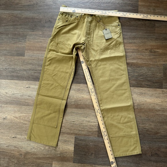 FILSON DRY TIN CLOTH UTILITY 5 POCKET PANTS GOLD TAN 32X32 NWT - Picture 6 of 8